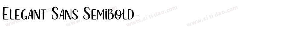 Elegant Sans Semibold字体转换